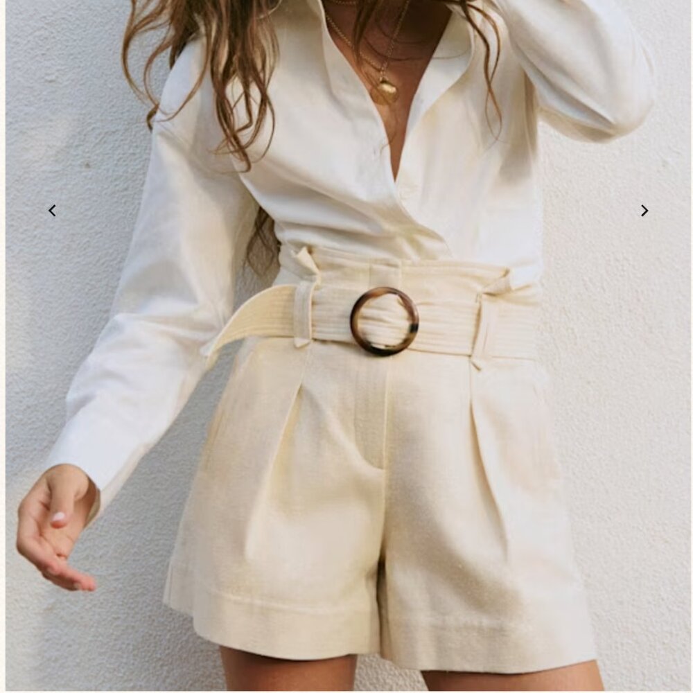 Sezane Rome New Shorts Ecru - Size 10